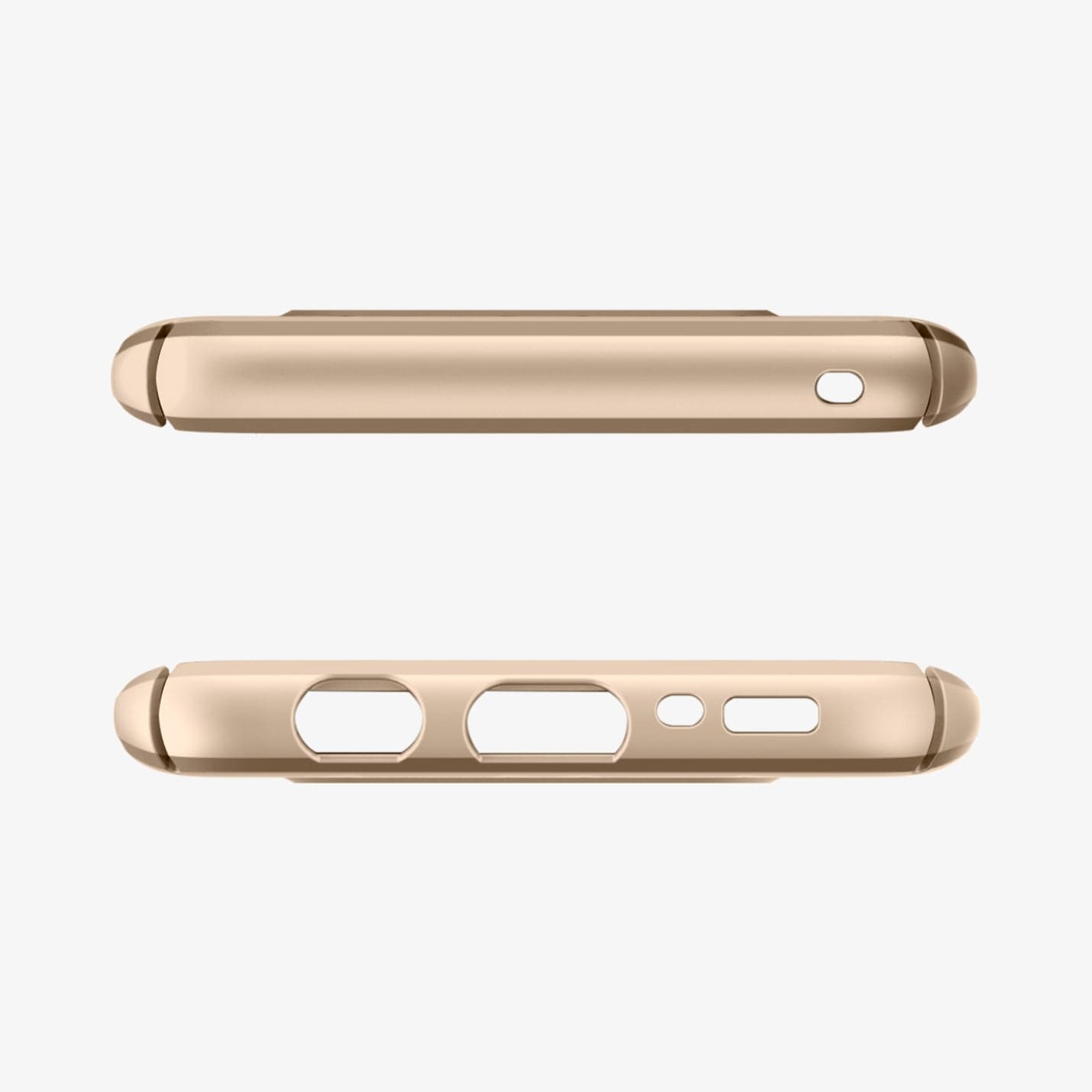 565CS21622 - Galaxy S8 Series Thin Fit Case in maple gold showing the top and bottom