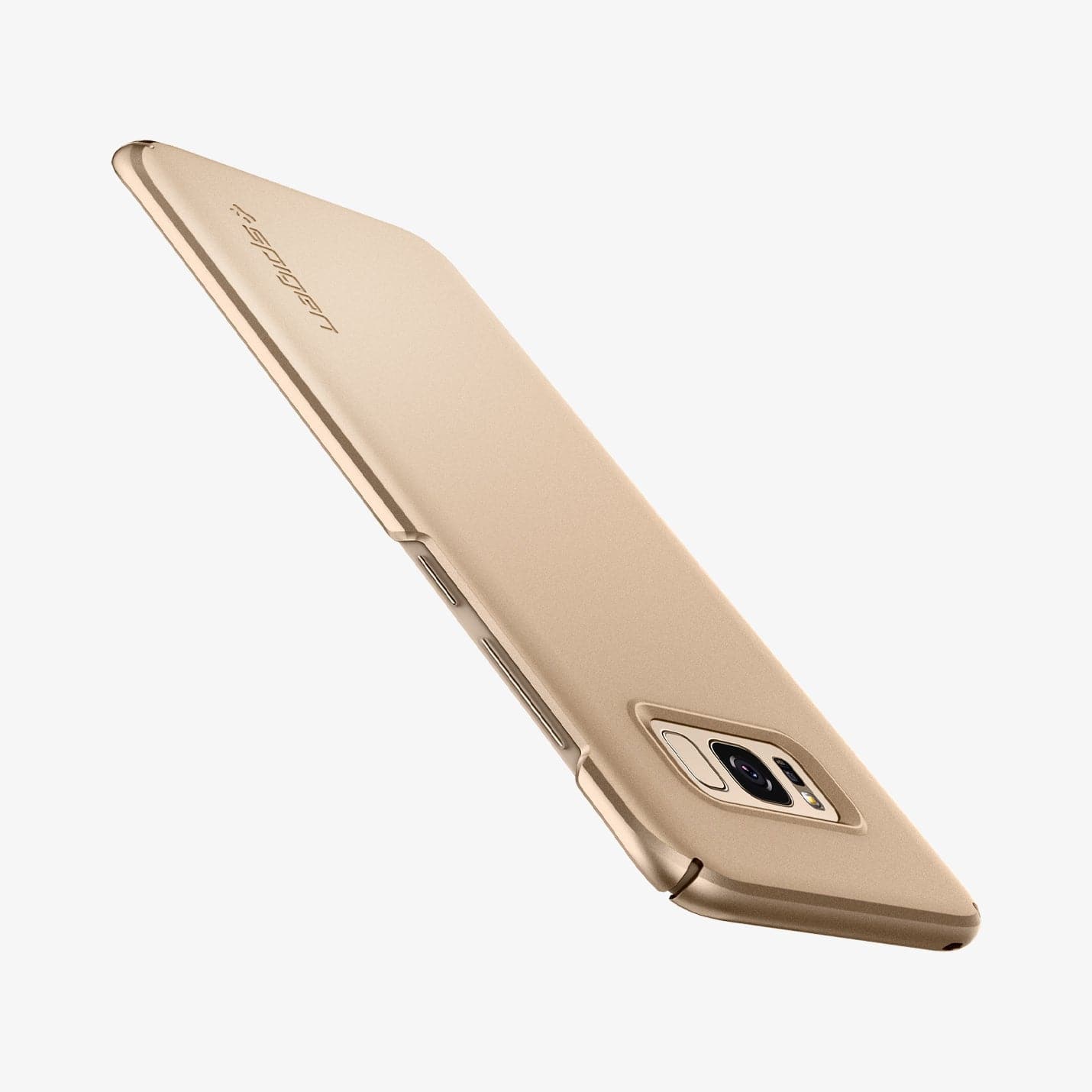 565CS21622 - Galaxy S8 Series Thin Fit Case in maple gold showing the side, top and back