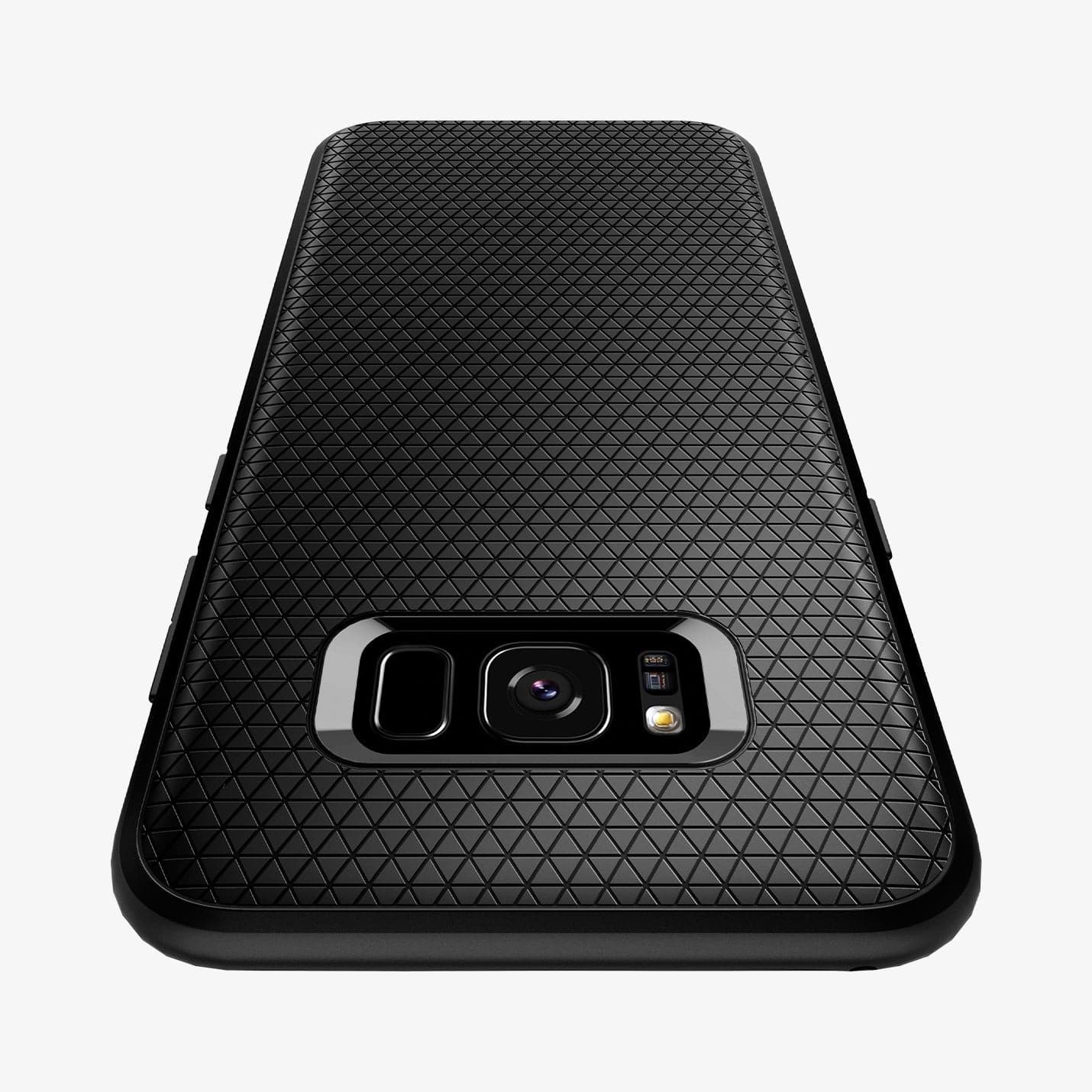 571CS21663 Galaxy S8 Series Liquid Air Case in black showing the back and top zoomed in
