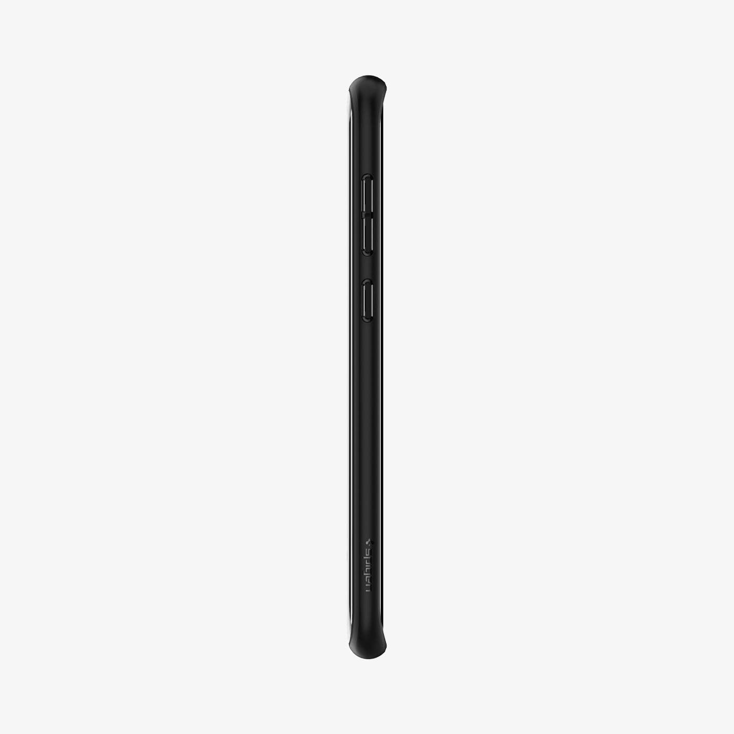 565CS21628 - Galaxy S8 Series Ultra Hybrid Case in matte black showing the side
