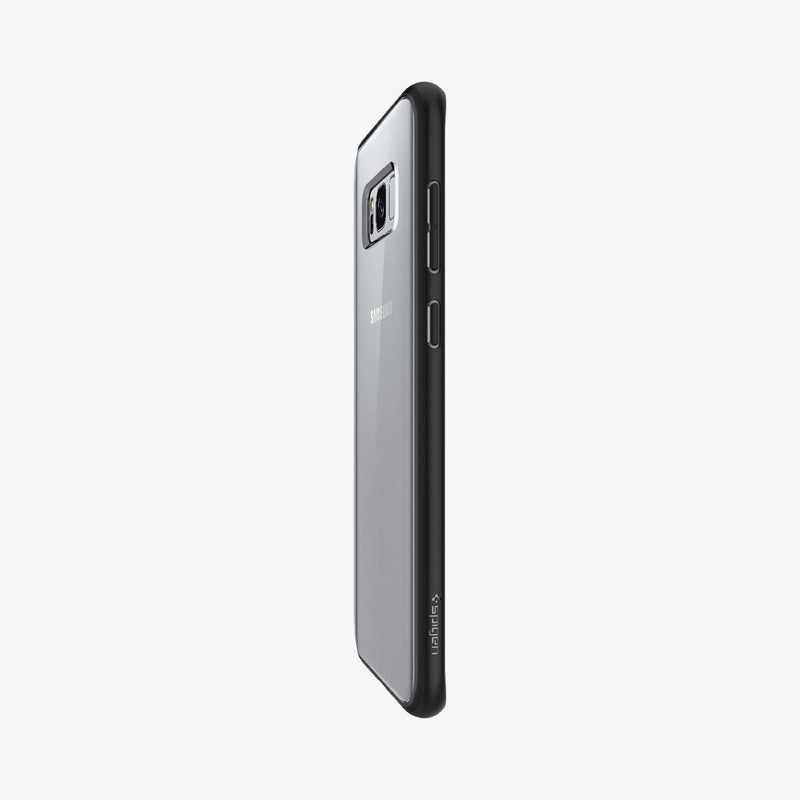 565CS21628 - Galaxy S8 Series Ultra Hybrid Case in matte black showing the side and partial back