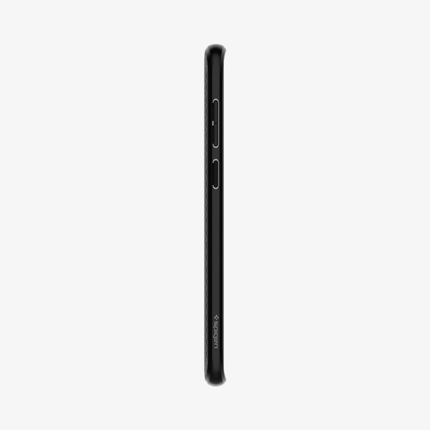 593CS22920 - Galaxy S9 Plus Liquid Air Case in matte black showing the side