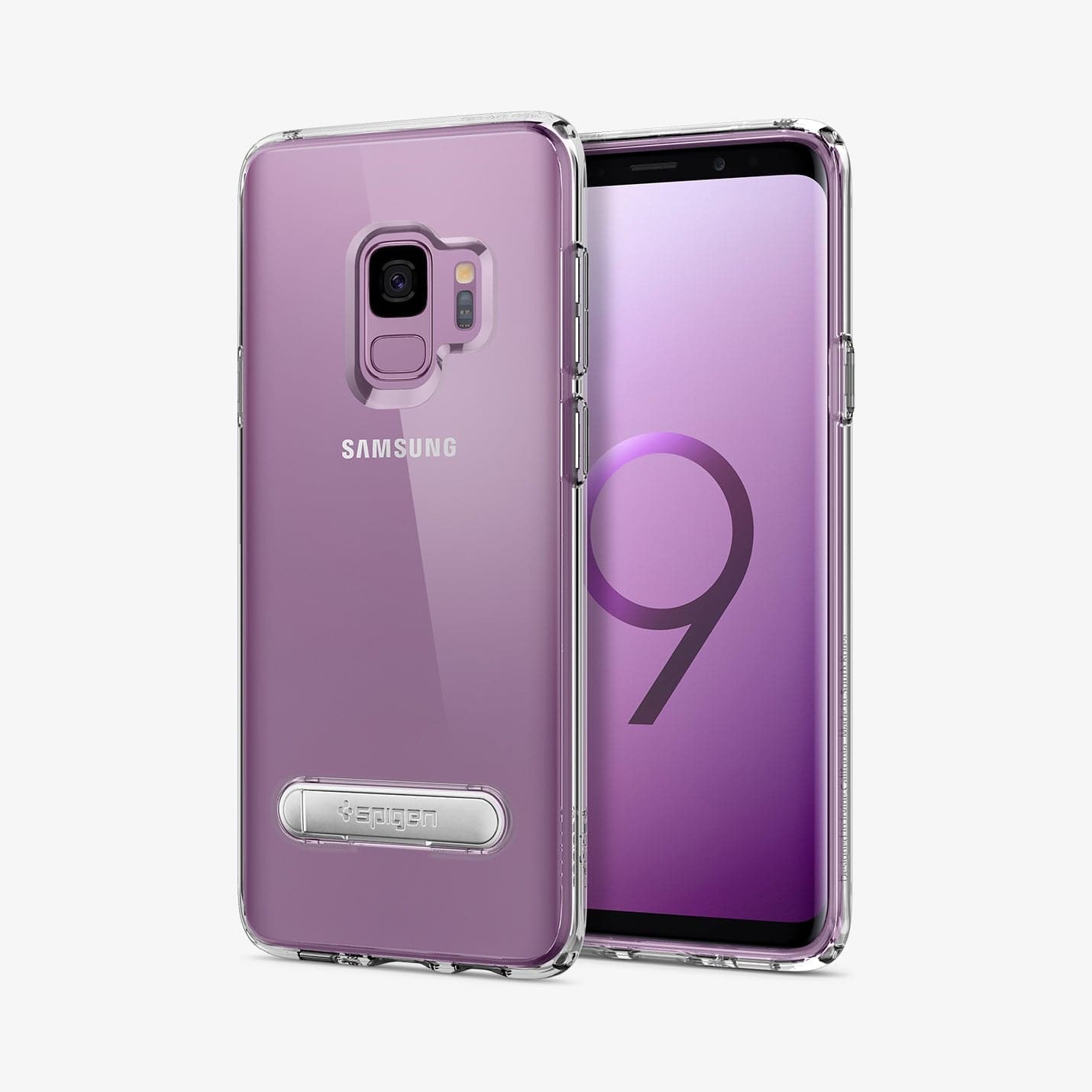 592CS22841 - Galaxy S9 Series Ultra Hybrid S Case in crystal clear showing the back and front
