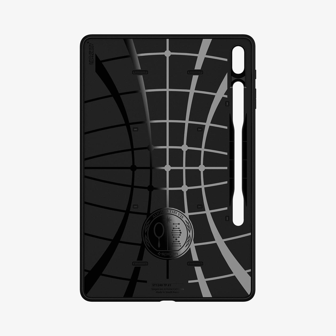 ACS01609 - Galaxy Tab S8 Plus Case Tough Armor Pro in black showing the inside of case