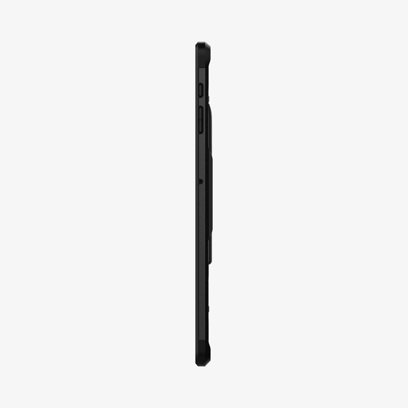 ACS01609 - Galaxy Tab S8 Plus Case Tough Armor Pro in black showing the side with volume controls