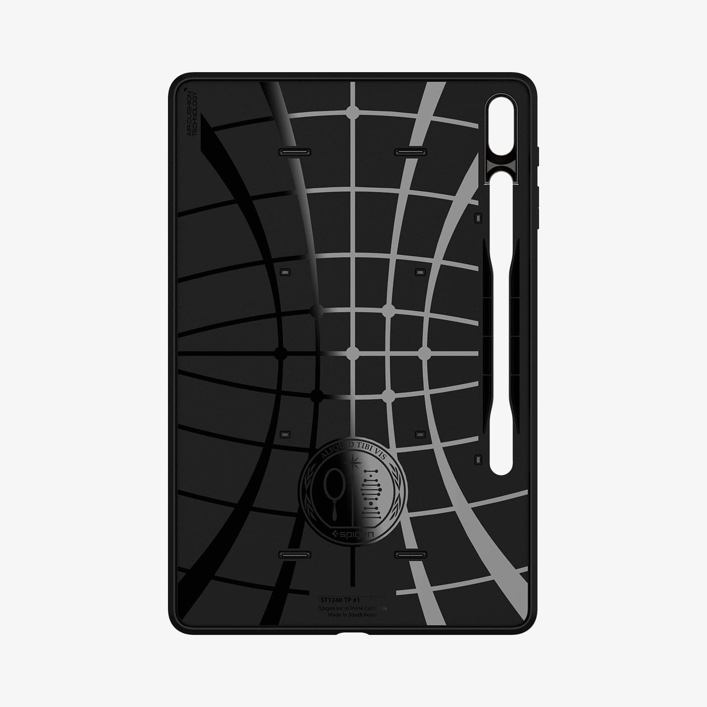 ACS01608 - Galaxy Tab S8 Plus Case Tough Armor Pro in gunmetal showing the inside of case