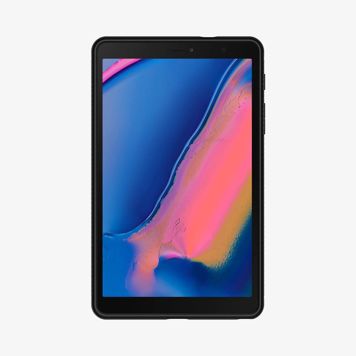 ACS04136 - Galaxy Tab A8 Case Rugged Armor in matte black showing the front