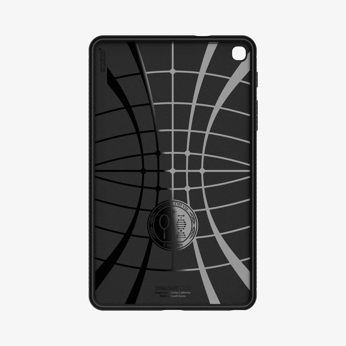 ACS04136 - Galaxy Tab A8 Case Rugged Armor in matte black showing the inside of case