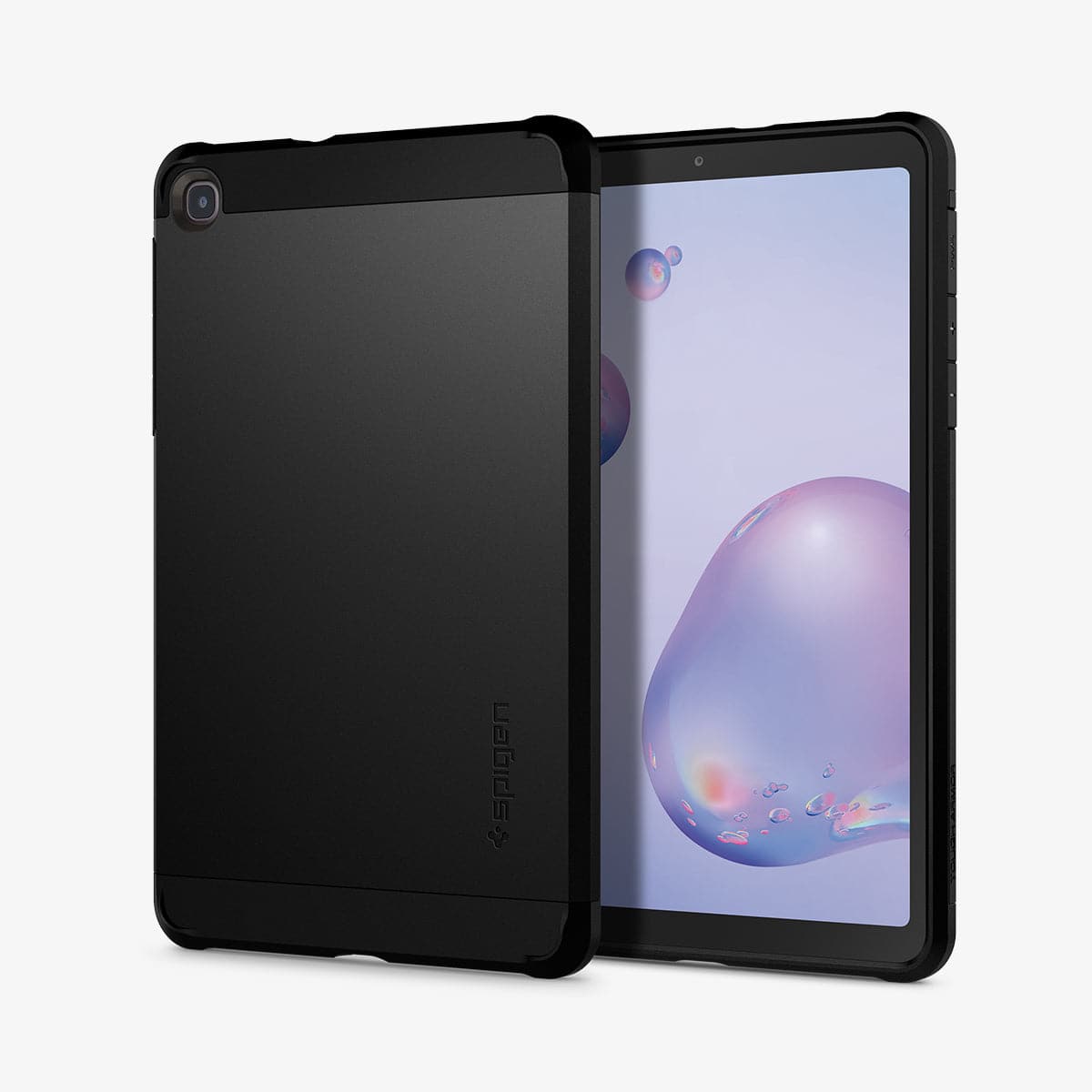 ACS00927 - Galaxy Tab A 8.4" Case Tough Armor in black showing the back and front