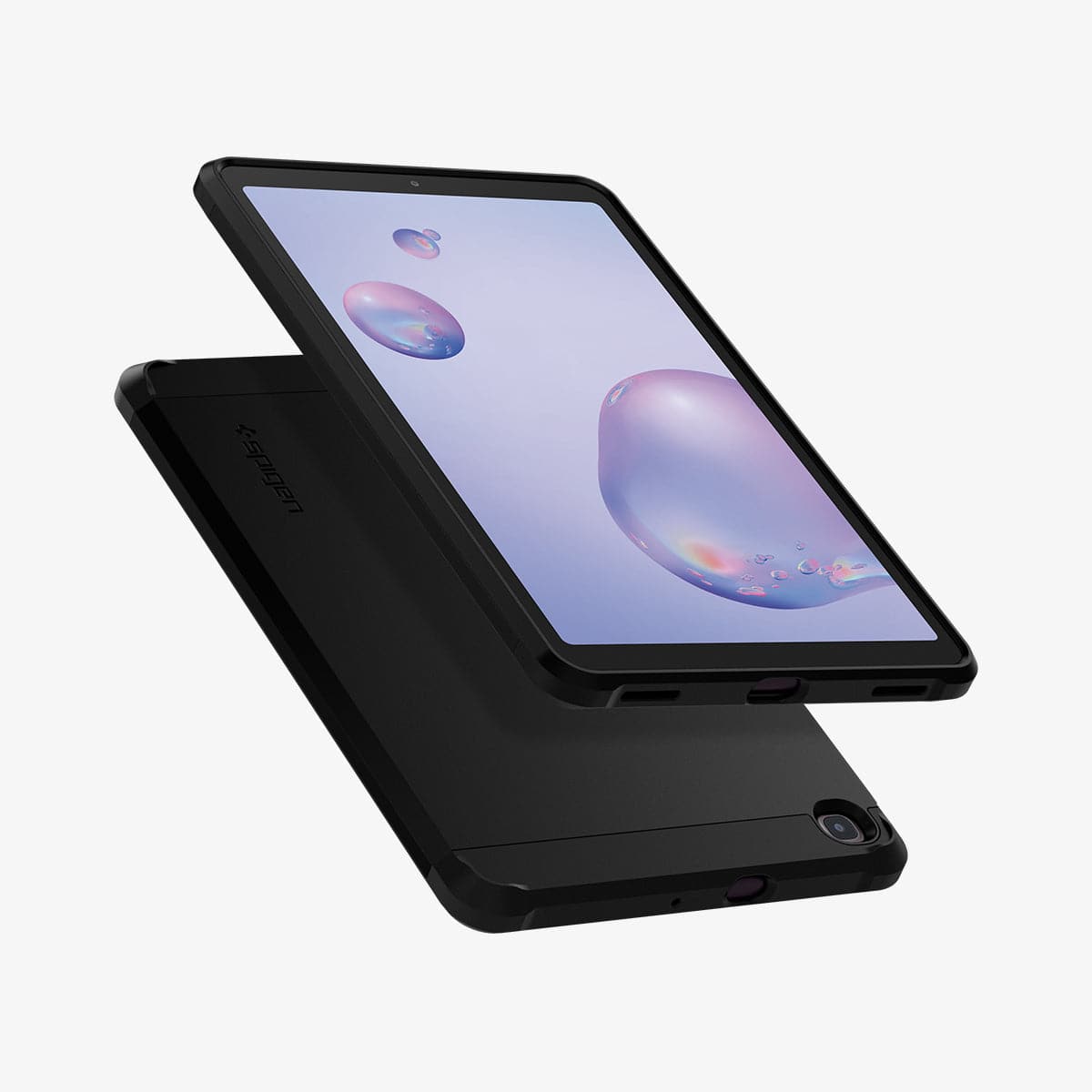 ACS00927 - Galaxy Tab A 8.4" Case Tough Armor in black showing the front, back and sides