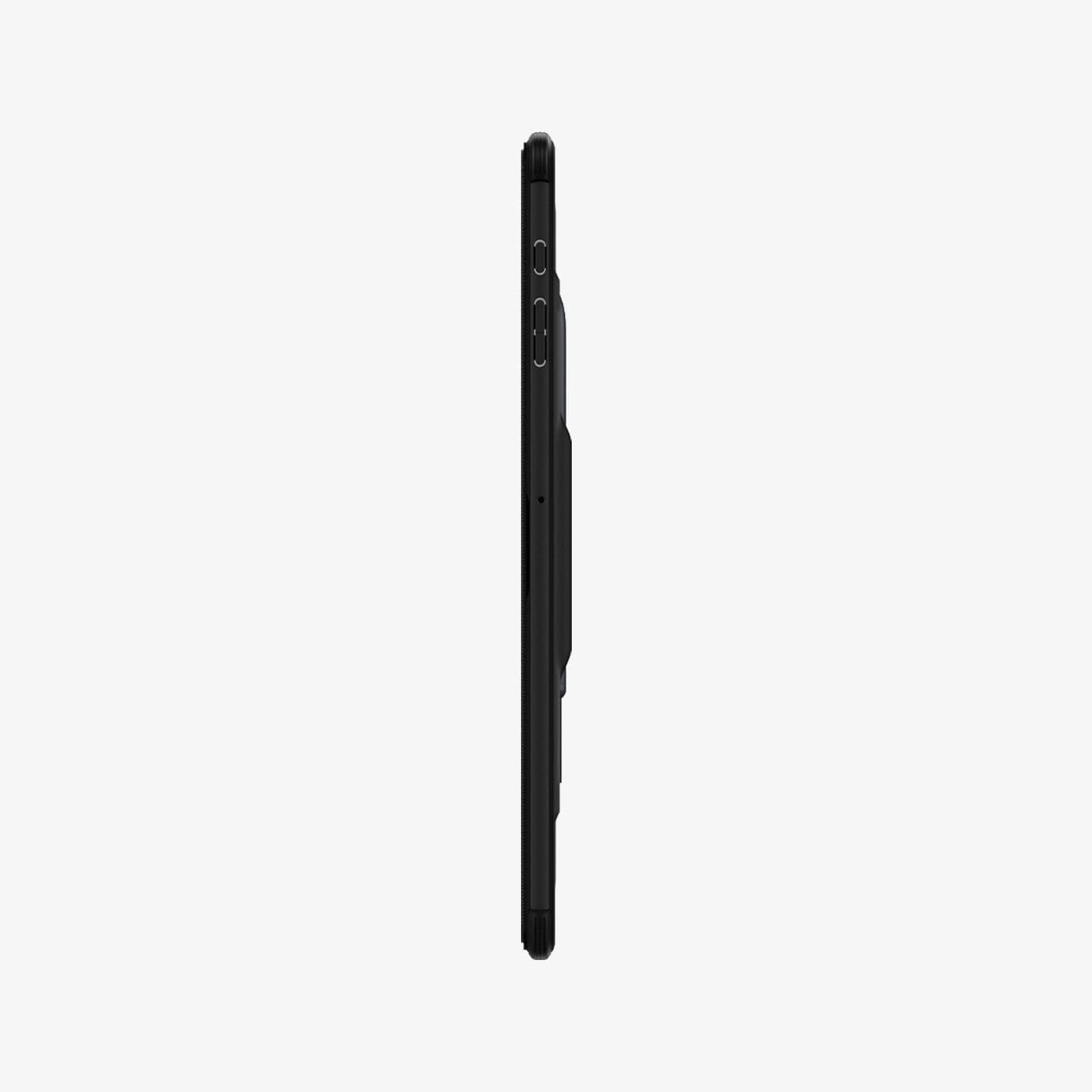 ACS03007 - Galaxy Tab S7 FE Case Rugged Armor Pro in black showing the side with volume controls