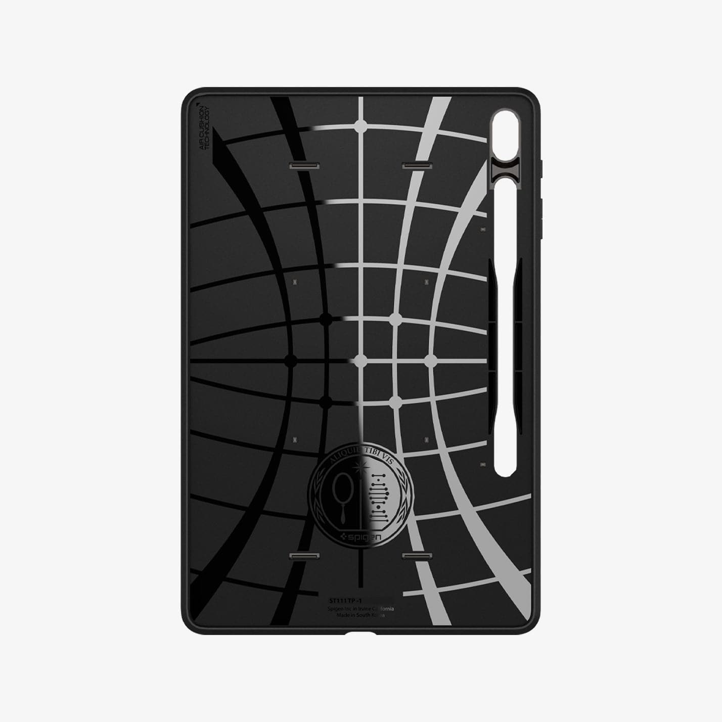 ACS03008 - Galaxy Tab S7 FE Case Tough Armor Pro in gunmetal showing the inside of case