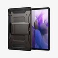 ACS03008 - Galaxy Tab S7 FE Case Tough Armor Pro in gunmetal showing the back and front