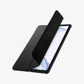 ACS01607 - Galaxy Tab S8+ Case Rugged Armor Pro in black showing the front with cover slightly open