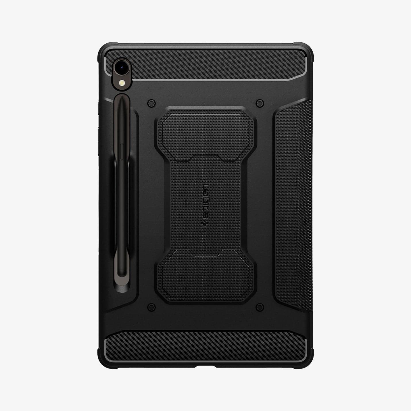 ACS06540 - Galaxy Tab S9 Case Rugged Armor Pro in black showing the back