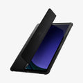ACS06540 - Galaxy Tab S9 Case Rugged Armor Pro in black showing the front with cover half open