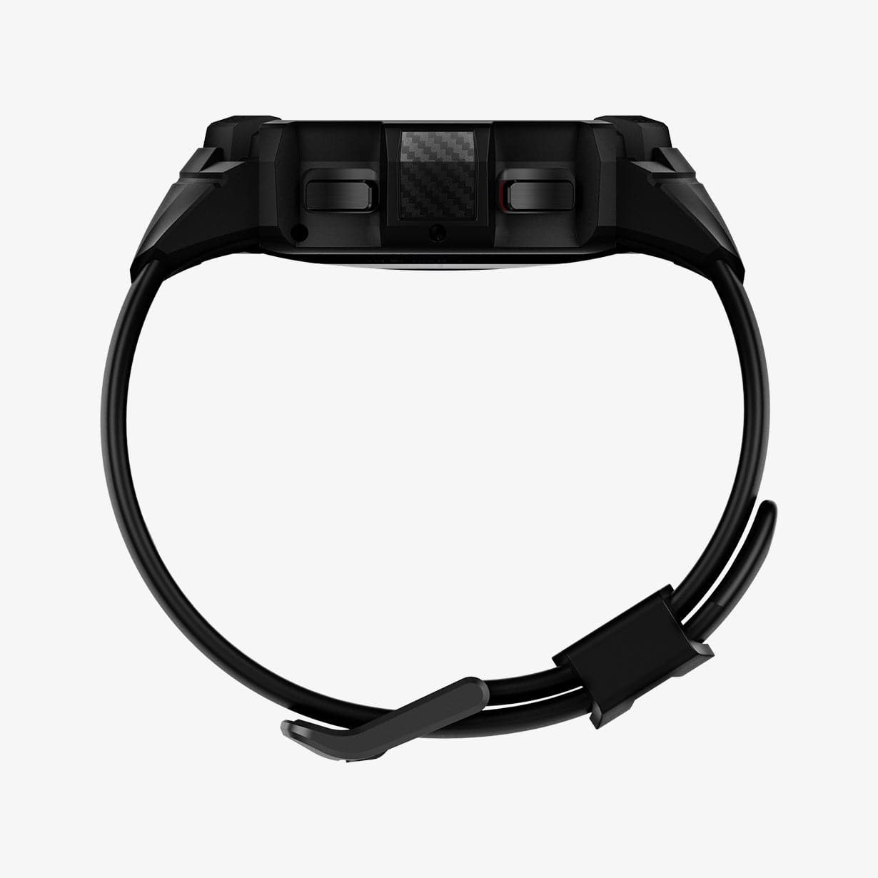 ACS03833 - Galaxy Watch 4 Classic (42mm) Case Rugged Armor Pro in black showing the side