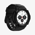 ACS03833 - Galaxy Watch 4 Classic (42mm) Case Rugged Armor Pro in black showing the front and side