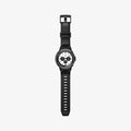 ACS03653 - Galaxy Watch 4 Classic (42mm) Case Rugged Armor Pro in charcoal gray showing the front with watch band laid out flat