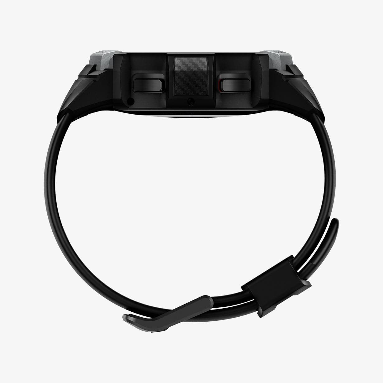 ACS03653 - Galaxy Watch 4 Classic (42mm) Case Rugged Armor Pro in charcoal gray showing the side