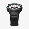 ACS03653 - Galaxy Watch 4 Classic (42mm) Case Rugged Armor Pro in charcoal gray showing the bottom and front