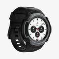 ACS03653 - Galaxy Watch 4 Classic (42mm) Case Rugged Armor Pro in charcoal gray showing the front and side