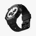 ACS03653 - Galaxy Watch 4 Classic (42mm) Case Rugged Armor Pro in charcoal gray showing the front, bottom and inside of band