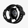 ACS03831 - Galaxy Watch 5/4 (40mm) Case Rugged Armor Pro in black showing the back with watch face hovering away from band