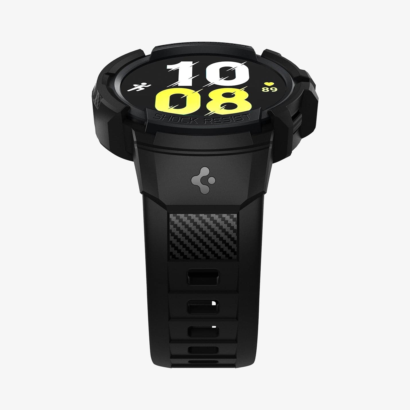 ACS03831 - Galaxy Watch 5/4 (40mm) Case Rugged Armor Pro in black showing the bottom and front
