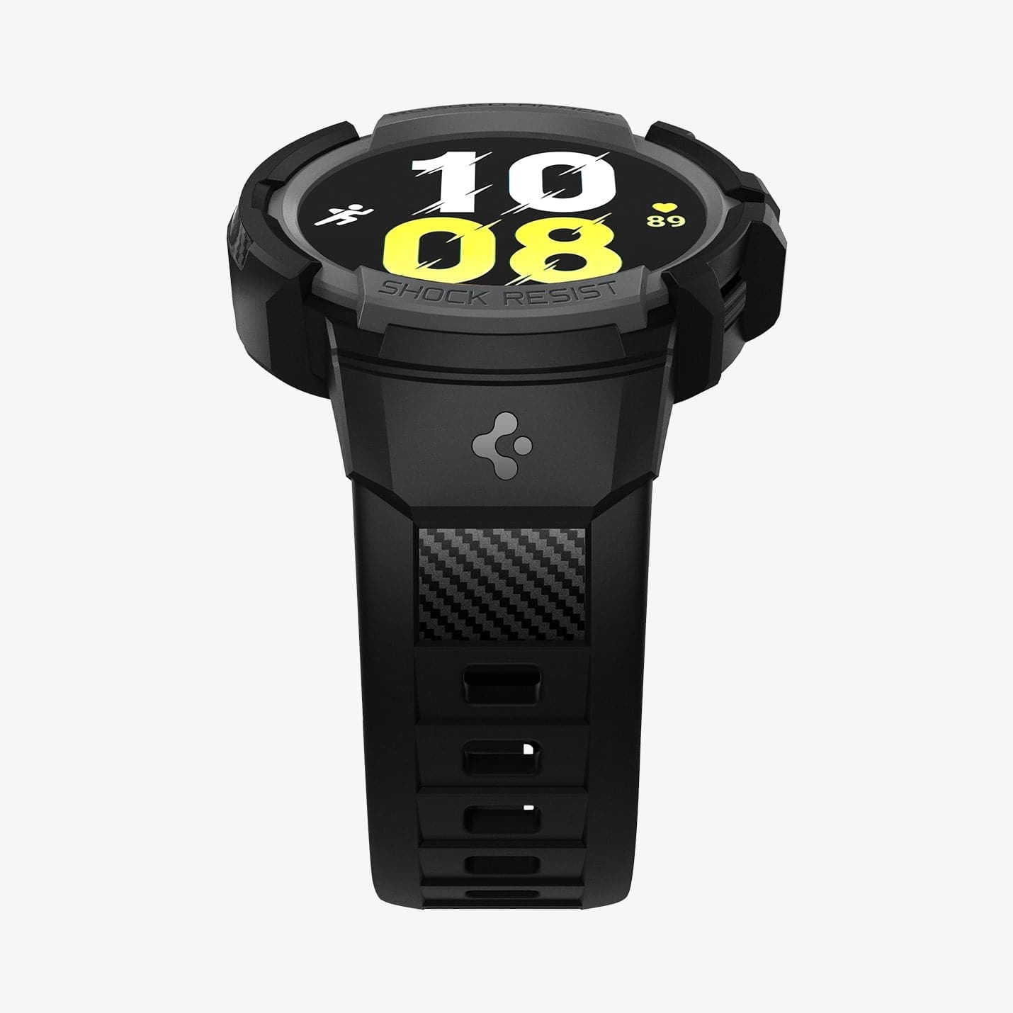 ACS03165 - Galaxy Watch 5/4 (40mm) Case Rugged Armor Pro in charcoal gray showing the bottom and front