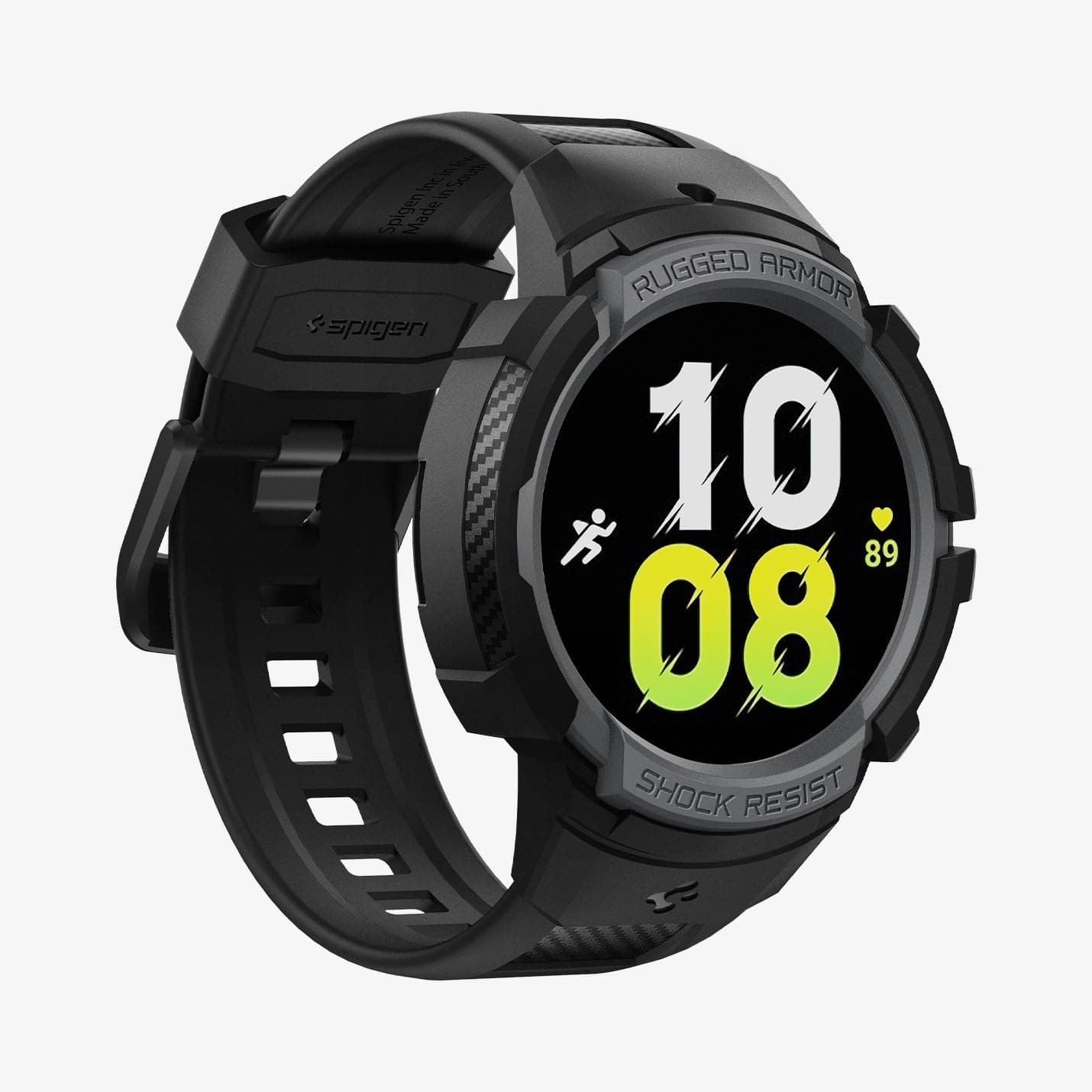 ACS03165 - Galaxy Watch 5/4 (40mm) Case Rugged Armor Pro in charcoal gray showing the front and side