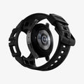 ACS03830 - Galaxy Watch 5/4 (44mm) Case Rugged Armor Pro in black showing the back with watch face hovering away from band