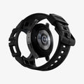 ACS03164 - Galaxy Watch 5/4 (44mm) Case Rugged Armor Pro in charcoal gray showing the back with watch face hovering away from band