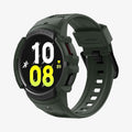 ACS04325 - Galaxy Watch 5/4 (44mm) Case Rugged Armor Pro in military green showing the front and inside of band