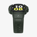 ACS04325 - Galaxy Watch 5/4 (44mm) Case Rugged Armor Pro in military green showing the bottom and front