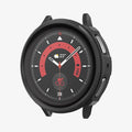 ACS05185 - Galaxy Watch 5 Pro (45mm) Case Liquid Air in matte black showing the front and side of watch face