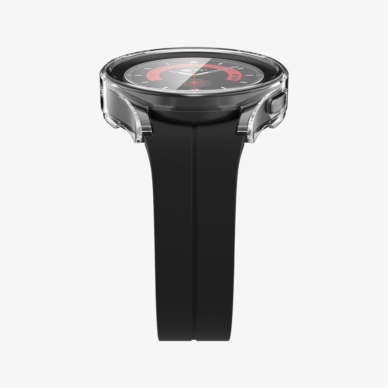 ACS05400 - Galaxy Watch 5 Pro (45mm) Case Thin Fit Glass in crystal clear showing the bottom and partial front