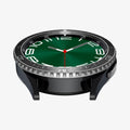 ACS06864 - Galaxy Watch 6 Classic (47mm) Bezel Tune in black showing the front and bottom of watch face