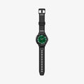 ACS06488 - Galaxy Watch 6 Classic (47mm) Case Rugged Armor Pro in black showing the front with watch band laid out flat