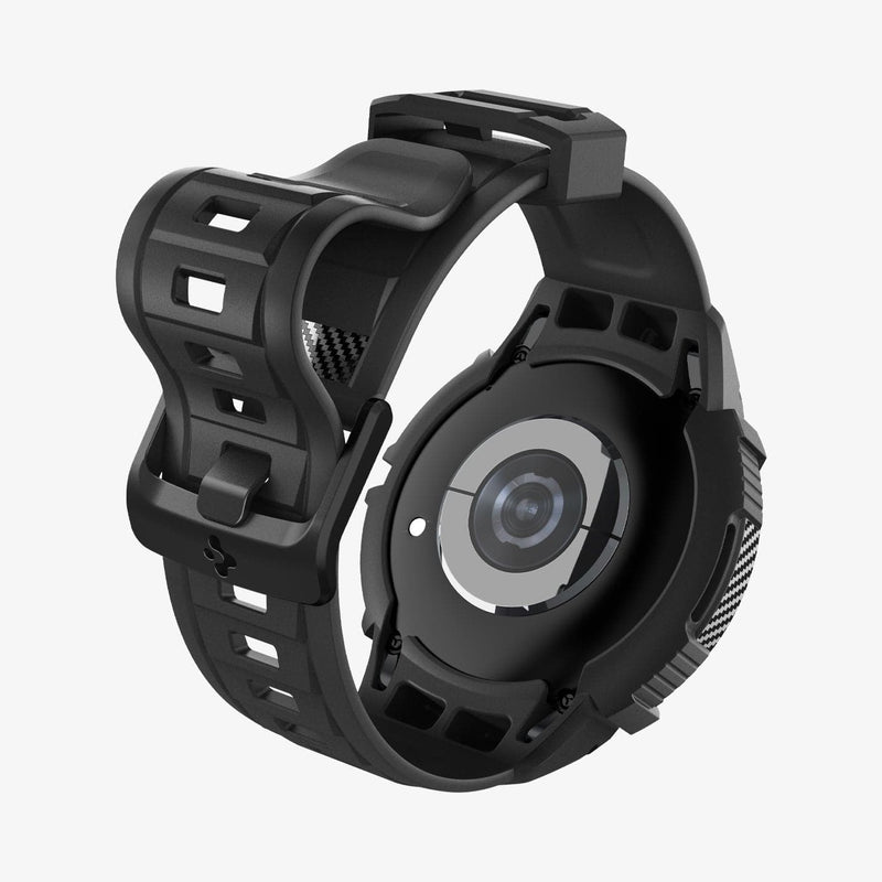 ACS06488 - Galaxy Watch 6 Classic (47mm) Case Rugged Armor Pro in black showing the back and inside of band