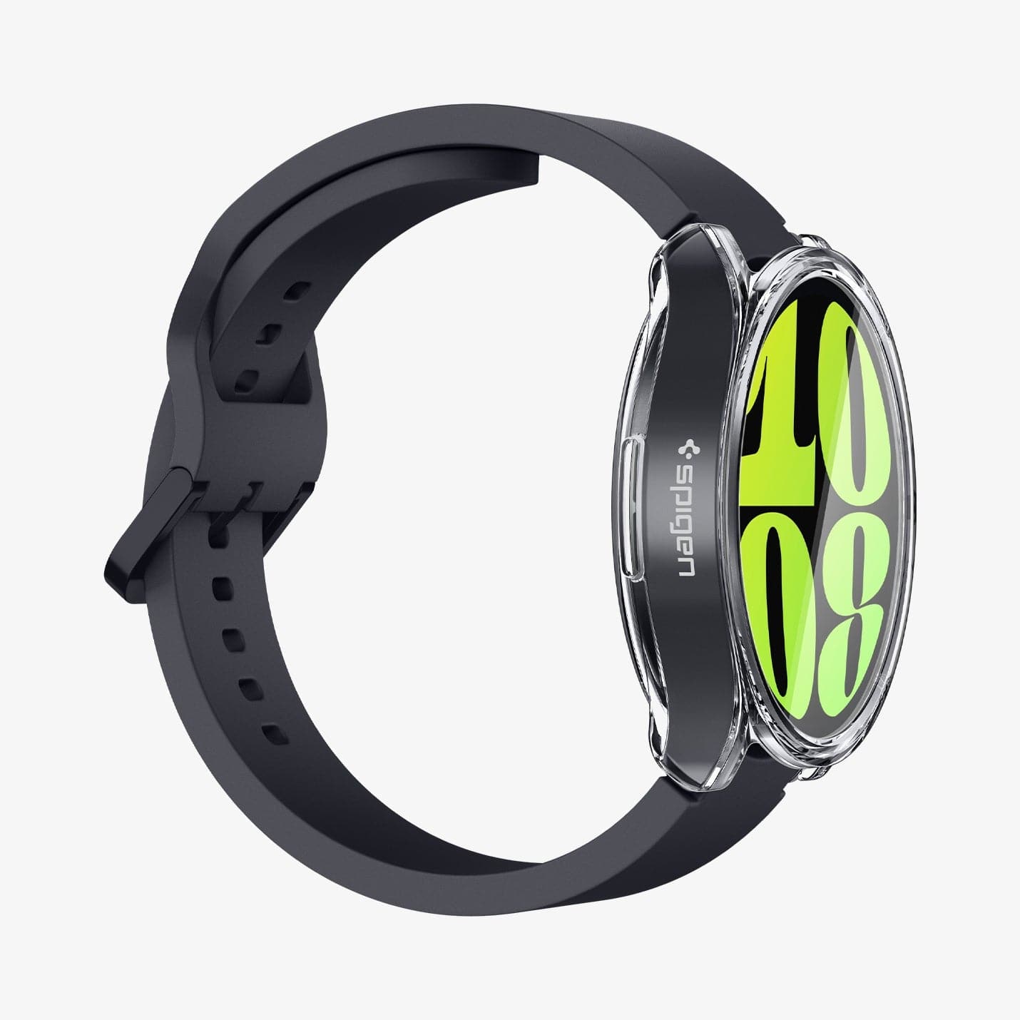 ACS06497 - Galaxy Watch 6 (44mm) Case Ultra Hybrid in crystal clear showing the side and partial front