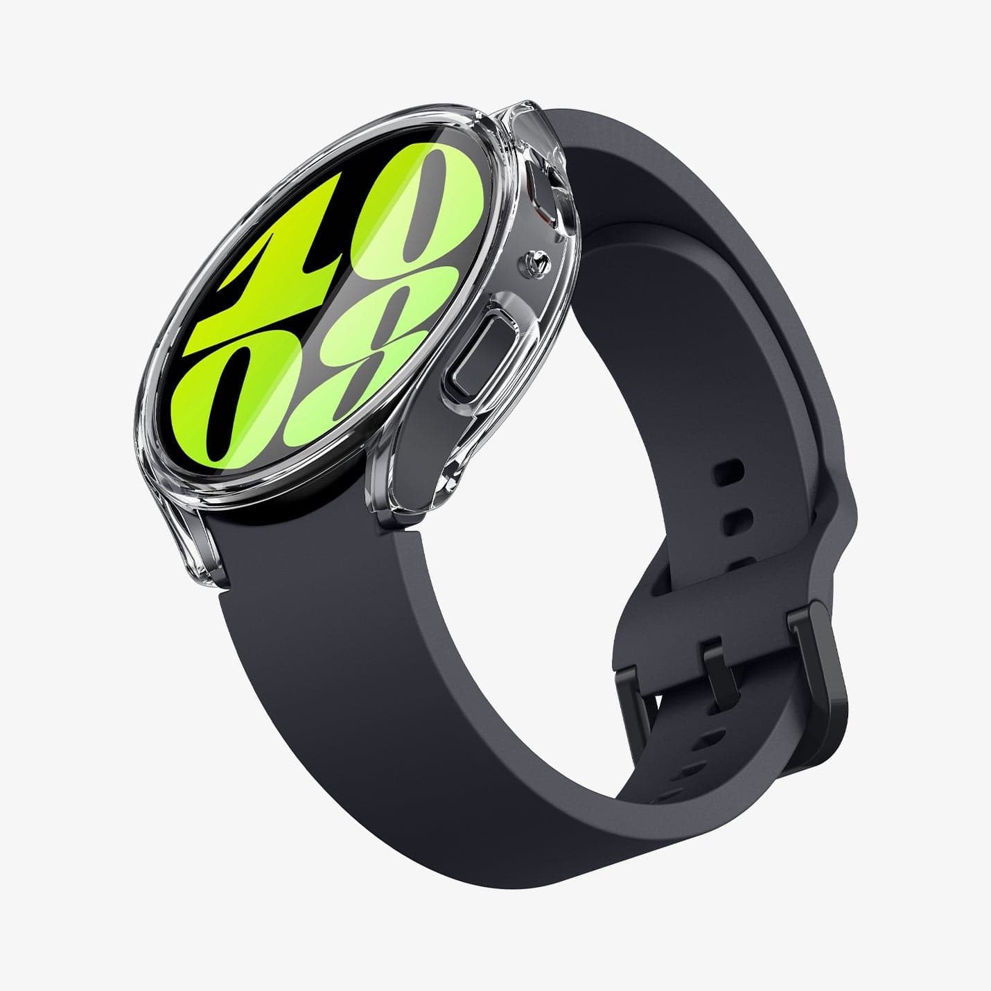 ACS06497 - Galaxy Watch 6 (44mm) Case Ultra Hybrid in crystal clear showing the front, side and bottom