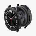 ACS06395 - Galaxy Watch 6 Classic (43mm) Case Liquid Air in matte black showing the front, back and sides