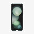 ACS06228 - Galaxy Z Flip 5 Case Tough Armor Pro in abyss green showing the front with phone fully open