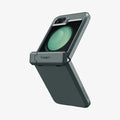 ACS06228 - Galaxy Z Flip 5 Case Tough Armor Pro in abyss green showing the back and side