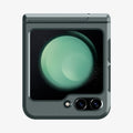 ACS06228 - Galaxy Z Flip 5 Case Tough Armor Pro in abyss green showing the back with device folded