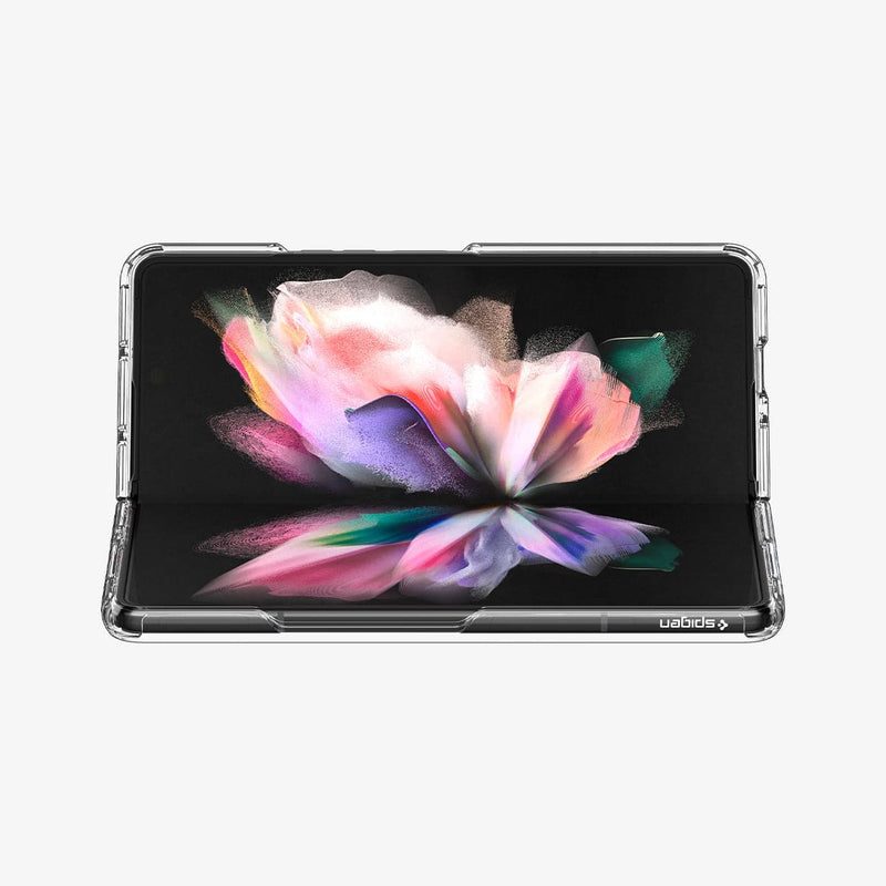 ACS02959 - Galaxy Z Fold 3 Case Ultra Hybrid in crystal clear showing the inside and side