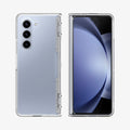 ACS06516 - Galaxy Z Fold 5 Case Thin Fit Pro in crystal clear showing the back and front with space in between
