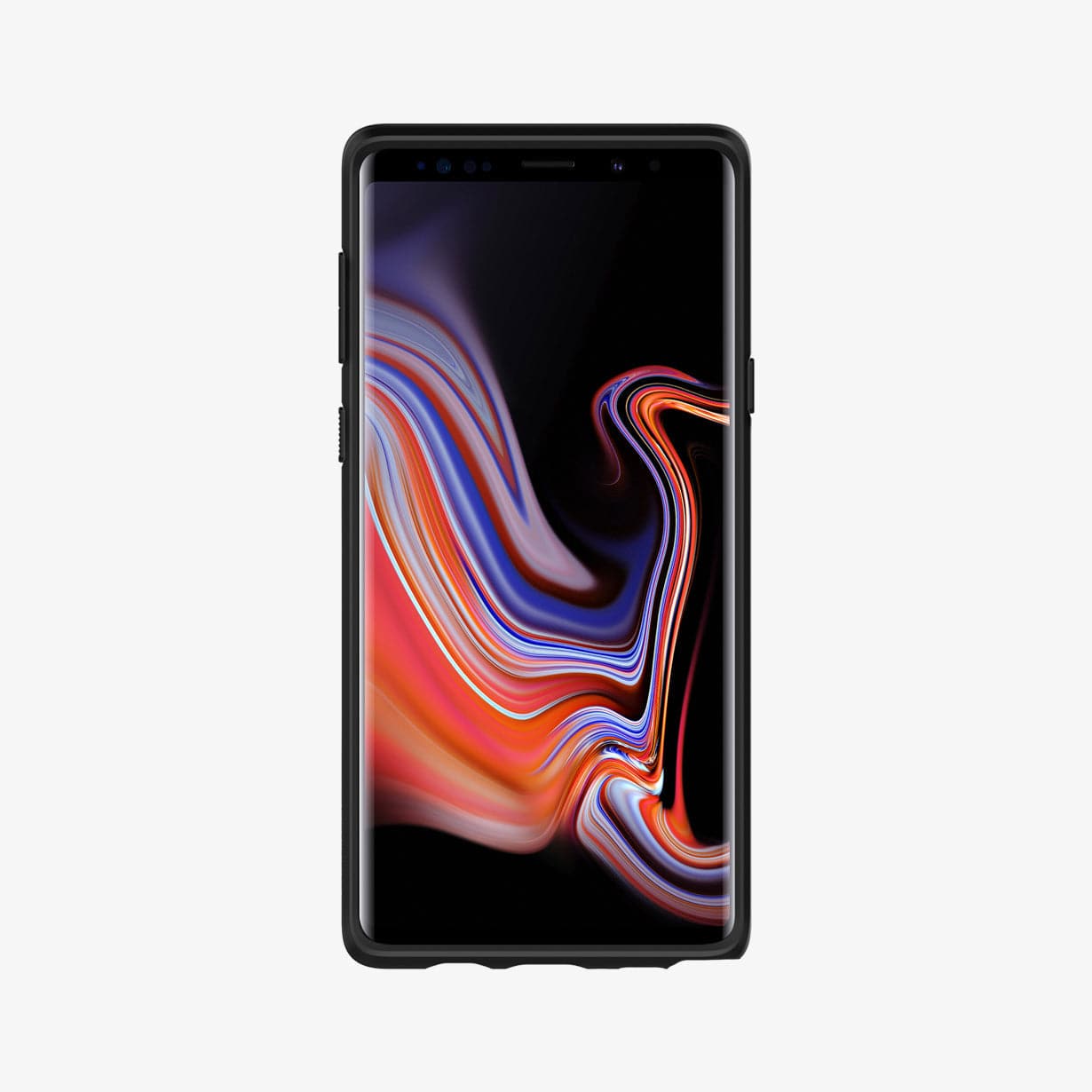 599CS24580 - Galaxy Note 9 Liquid Air Case in black showing the front