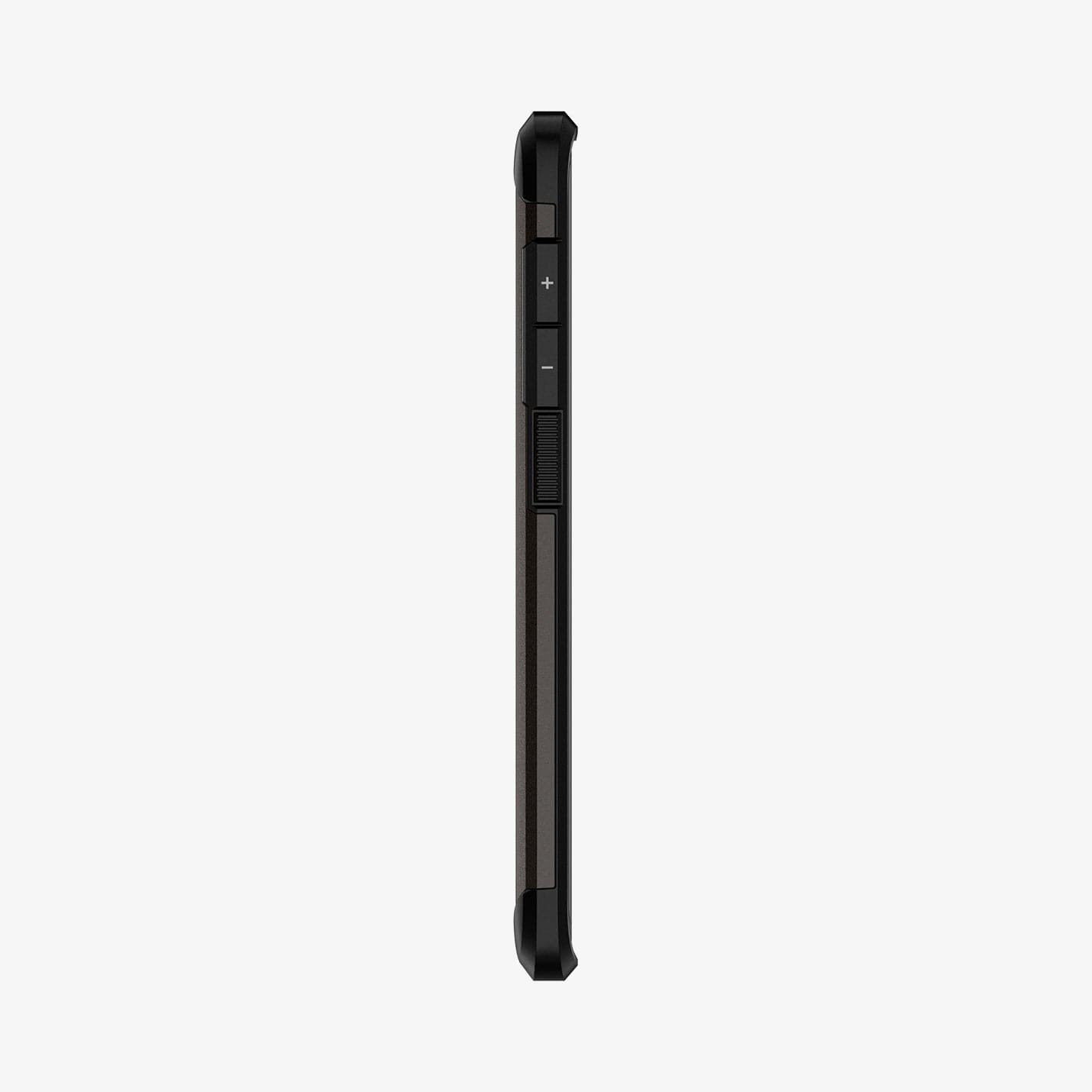 605CS25804 - Galaxy S10 Tough Armor Case in gunmetal showing the side